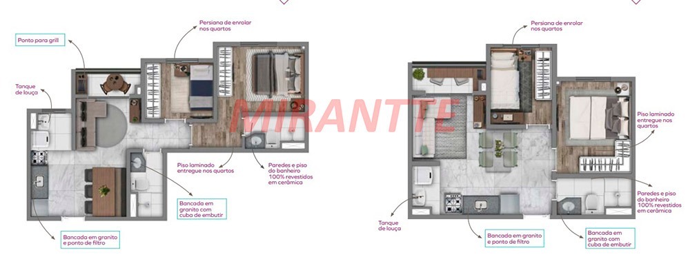 Apartamento de 48m² com 2 quartos em Cachoeirinha