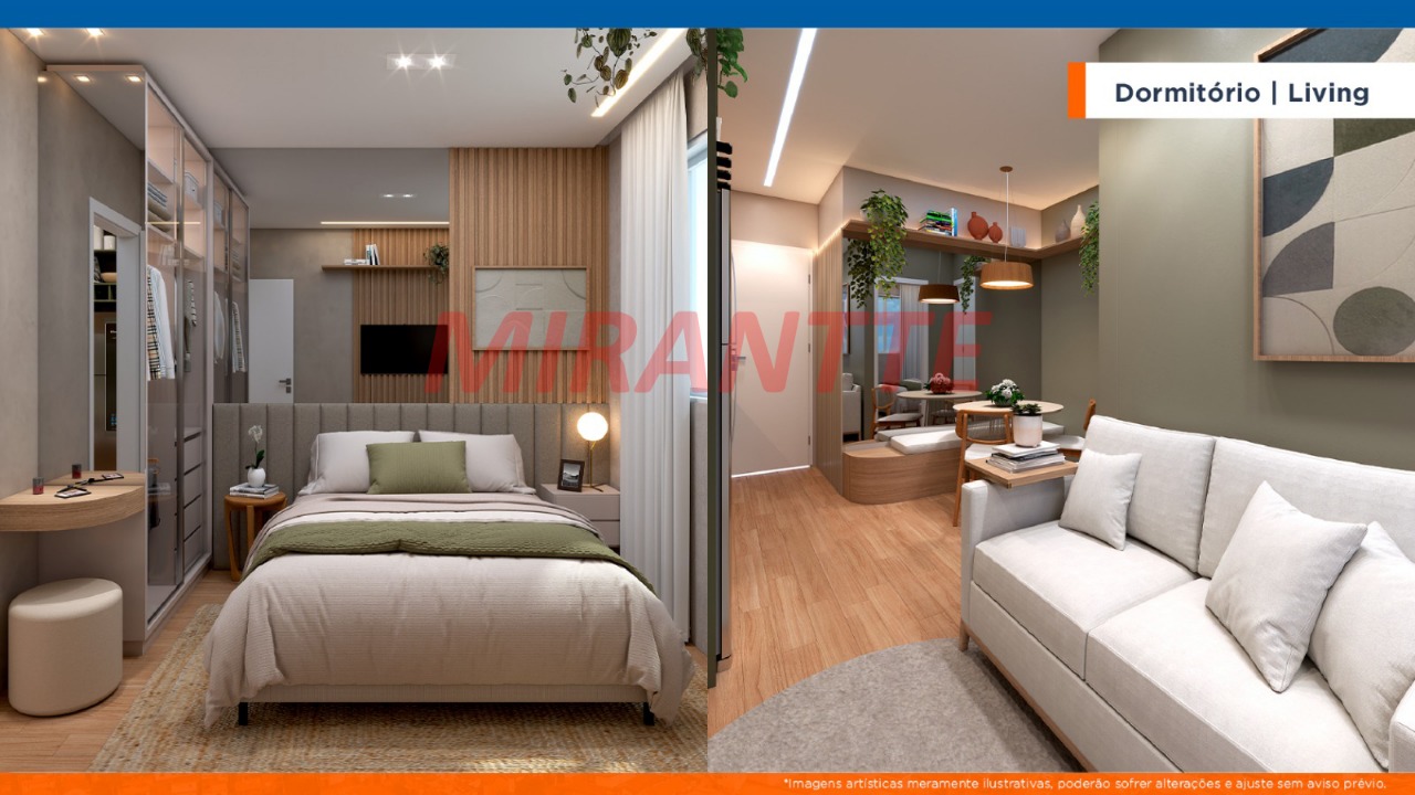 Apartamento de 32.1m² com 2 quartos em Itaberaba