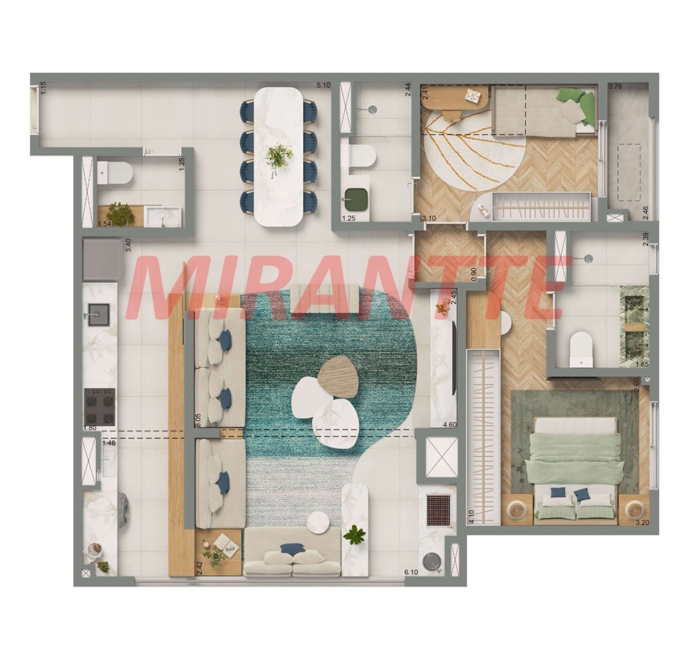 Apartamento de 61.2m² com 2 quartos em Tucuruvi