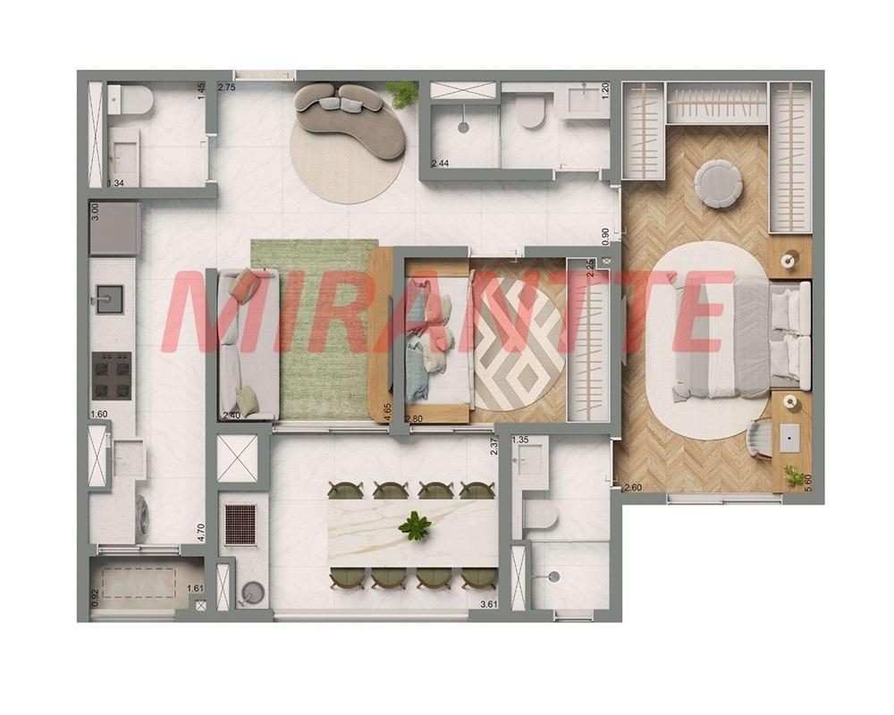 Apartamento de 61.2m² com 2 quartos em Tucuruvi