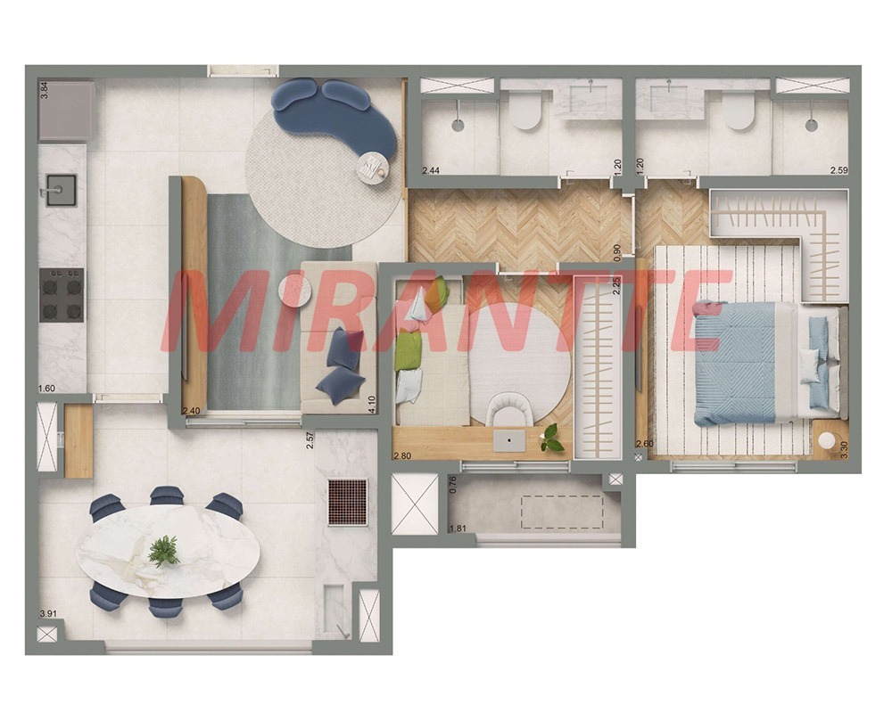 Apartamento de 69.5m² com 2 quartos em Tucuruvi