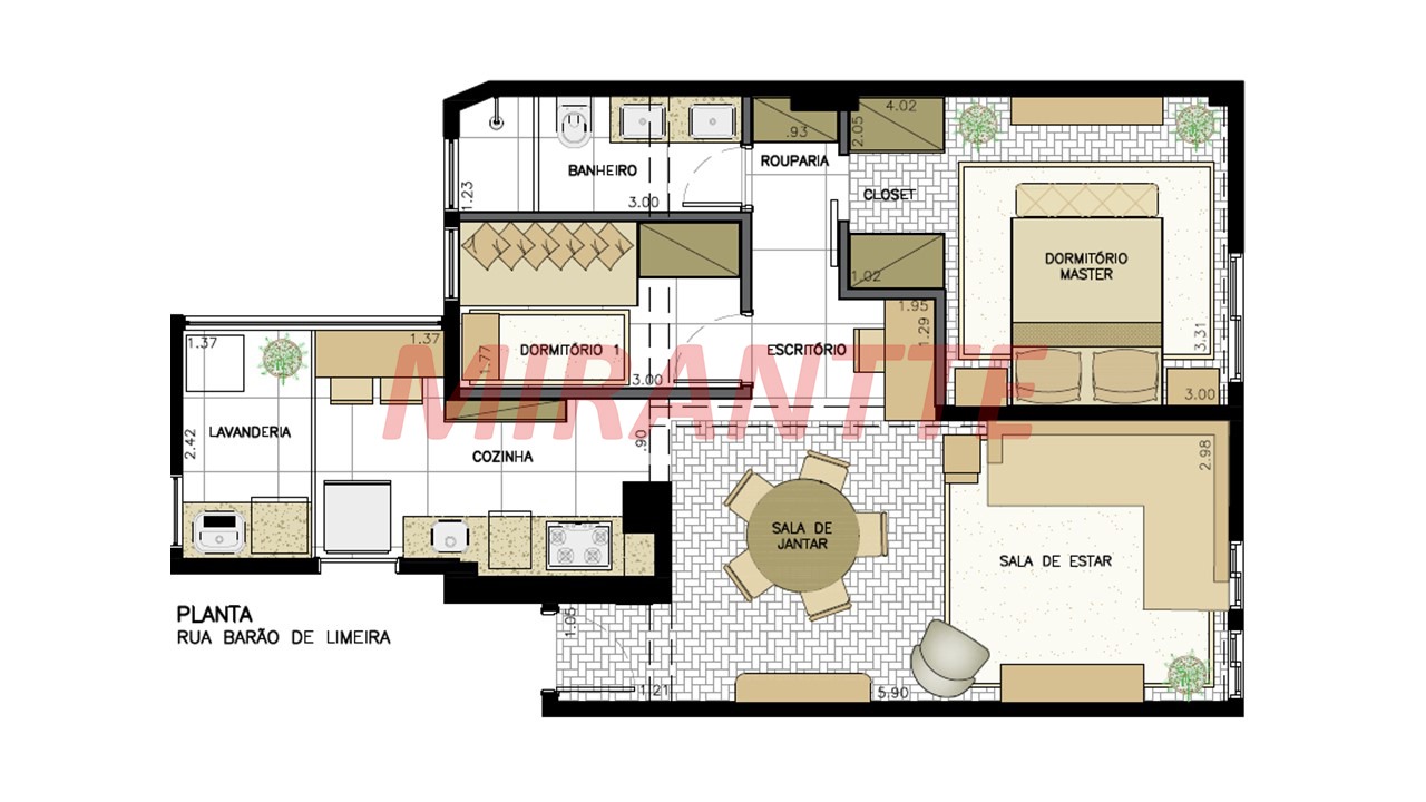 Apartamento de 78m² com 2 quartos em Campos Elíseos