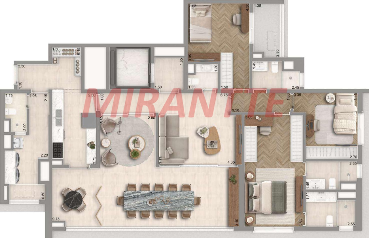 Apartamento de 170m² com 4 quartos em Vila Mariana