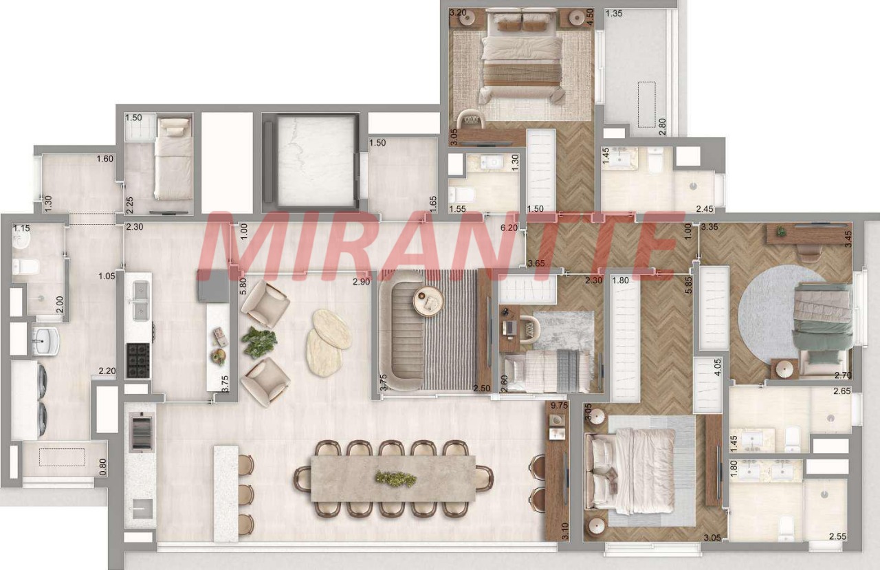 Apartamento de 170m² com 4 quartos em Vila Mariana