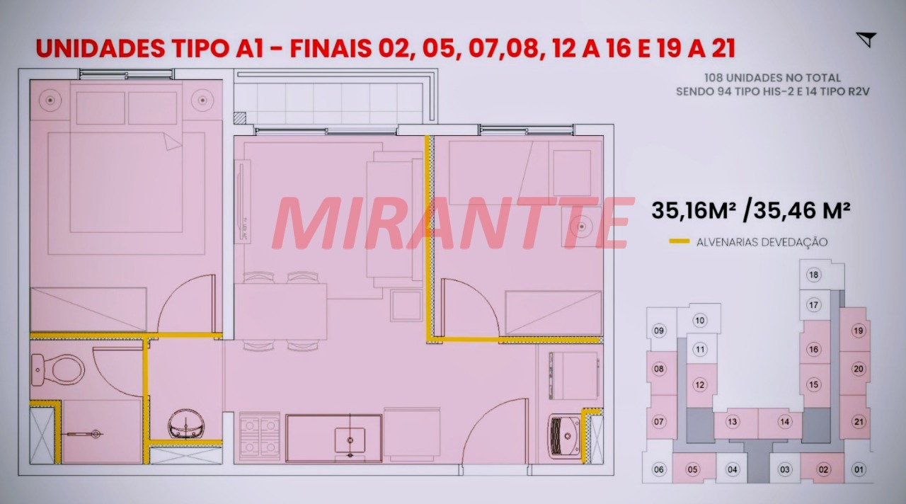 Apartamento de 25.5m² com 1 quartos em Jaçana