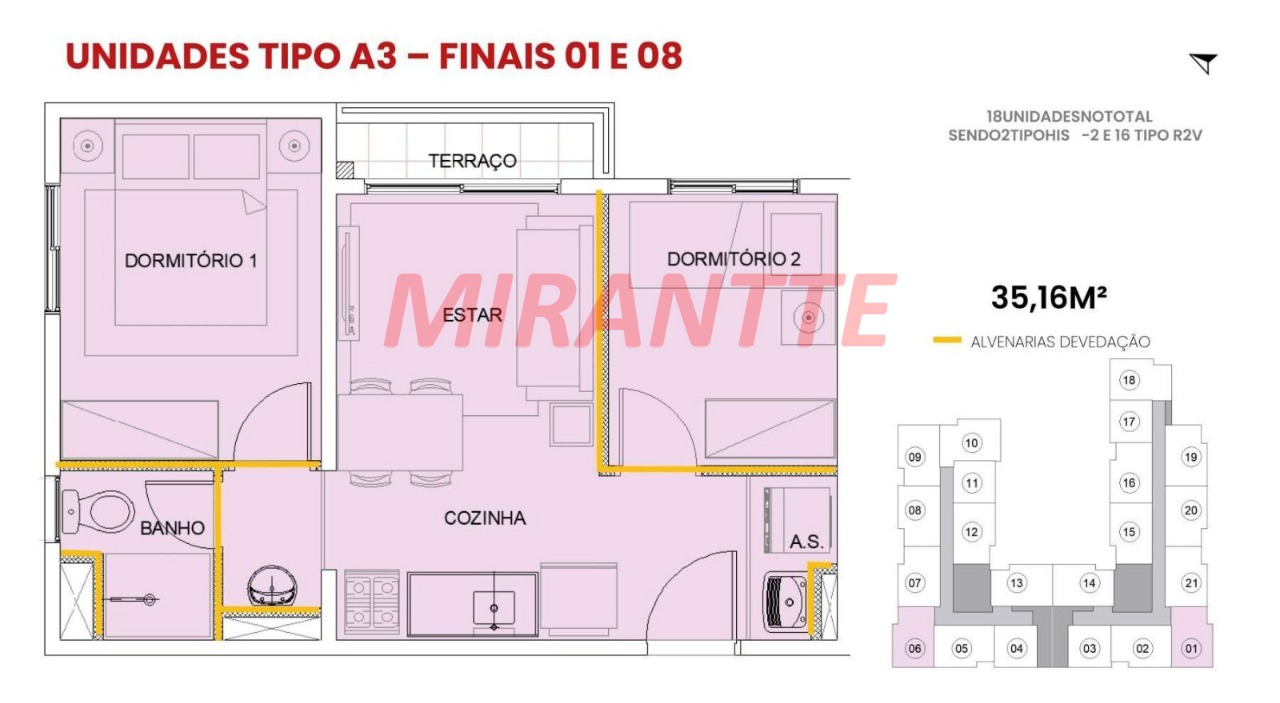 Apartamento de 25.5m² com 1 quartos em Jaçana
