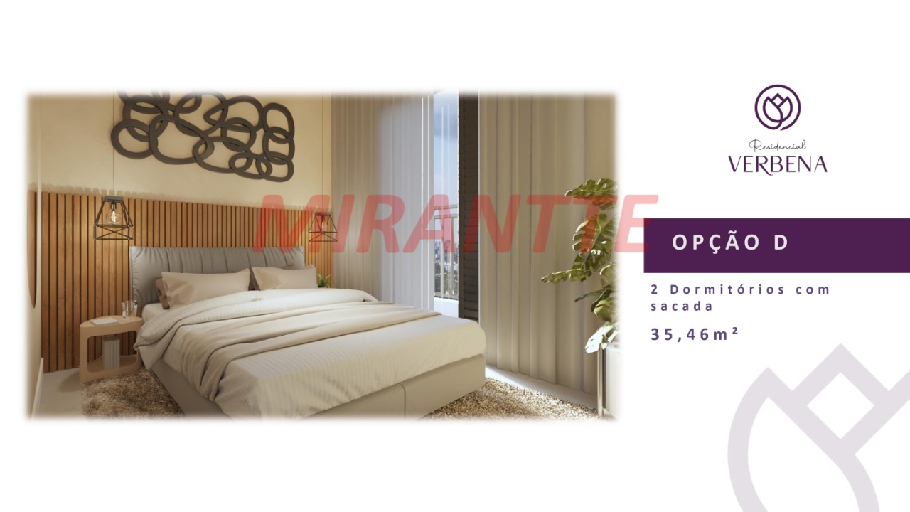 Apartamento de 35.46m² com 2 quartos em Vila Mazzei