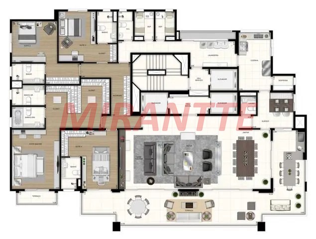 Apartamento de 400m² com 4 quartos em Moema