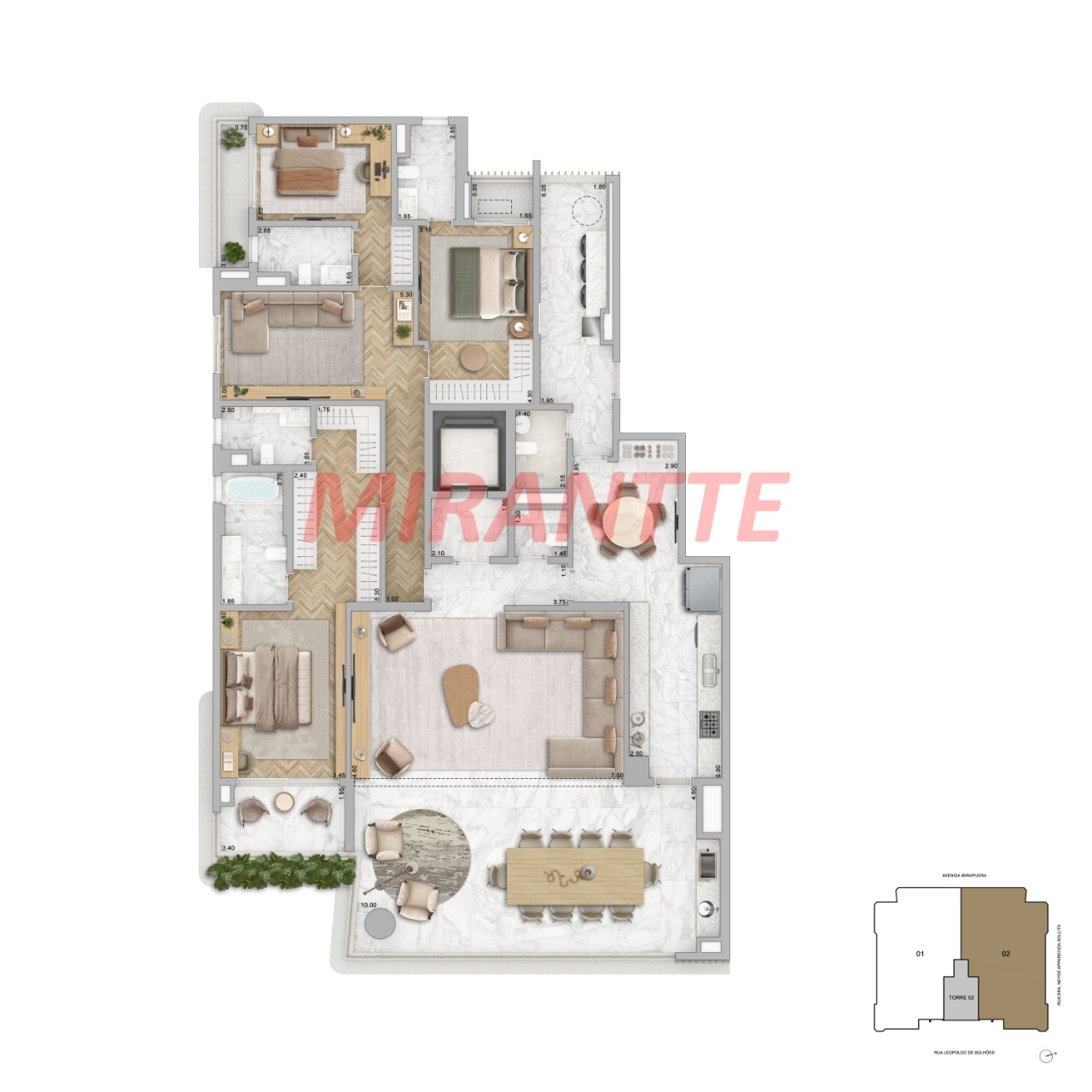Cobertura de 566m² com 4 quartos em Ibirapuera