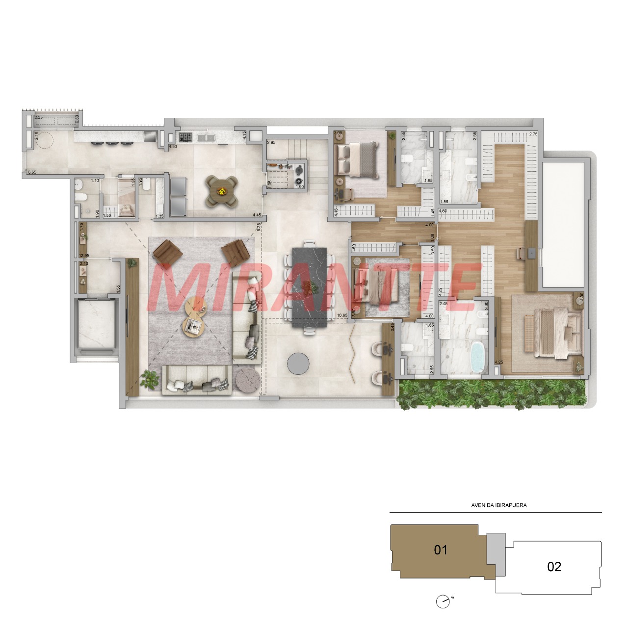 Cobertura de 500m² com 4 quartos em Ibirapuera