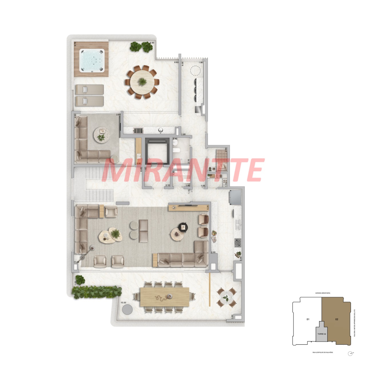 Apartamento de 277m² com 4 quartos em Ibirapuera