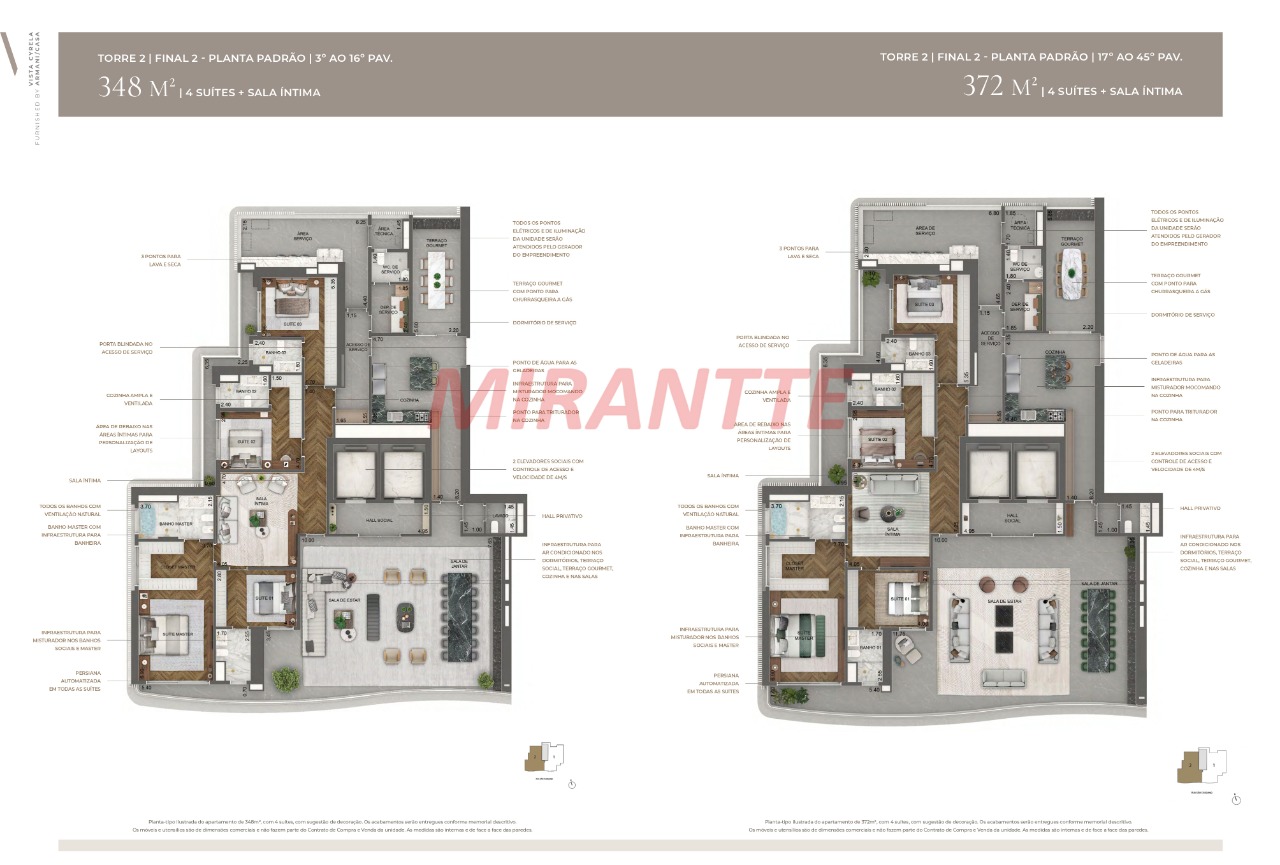 Apartamento de 348m² com 4 quartos em Jardim Guedala