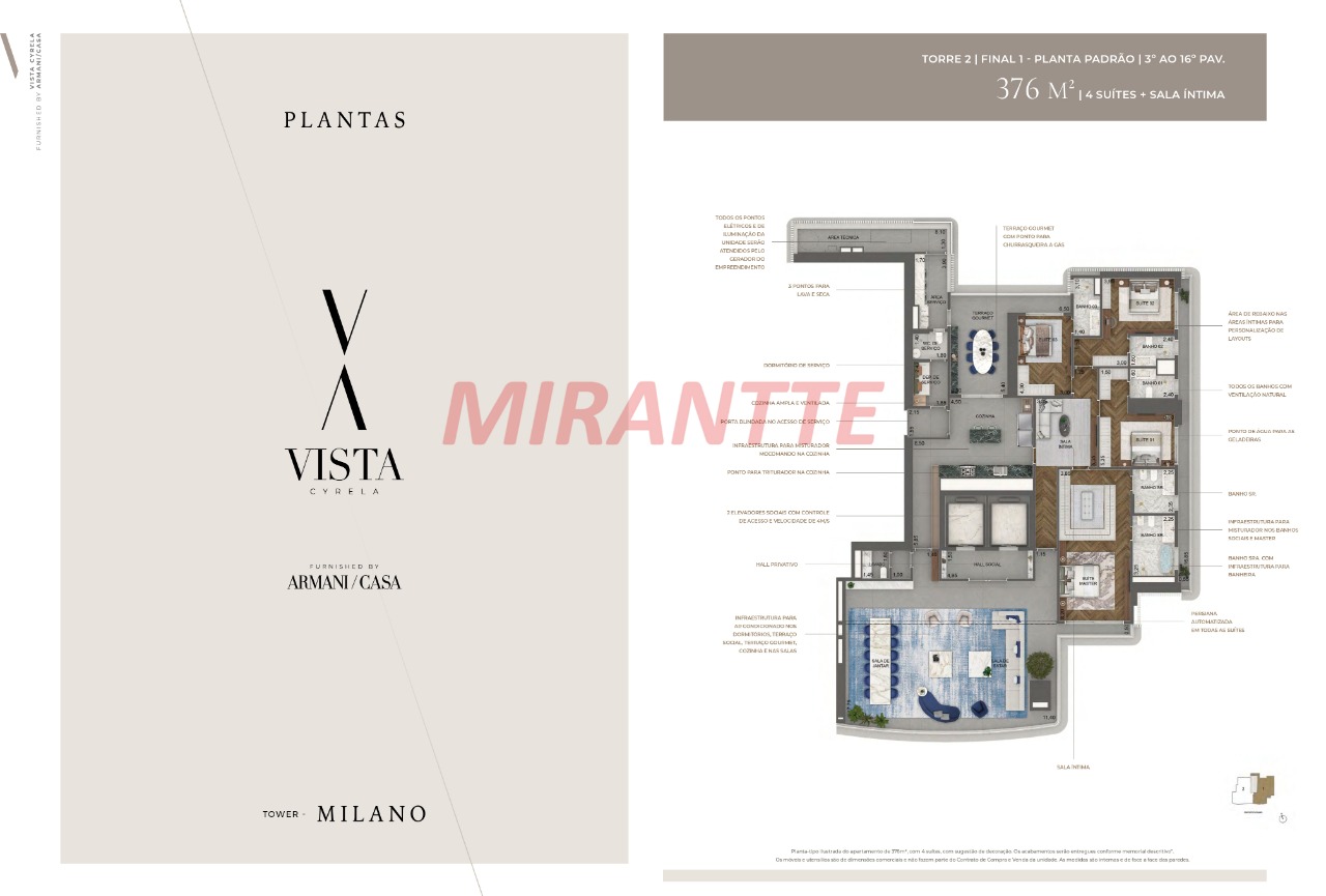 Apartamento de 348m² com 4 quartos em Jardim Guedala