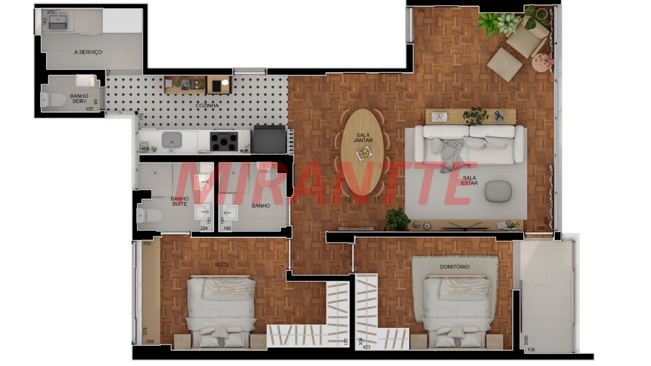Apartamento de 98.15m² com 2 quartos em Higienópolis