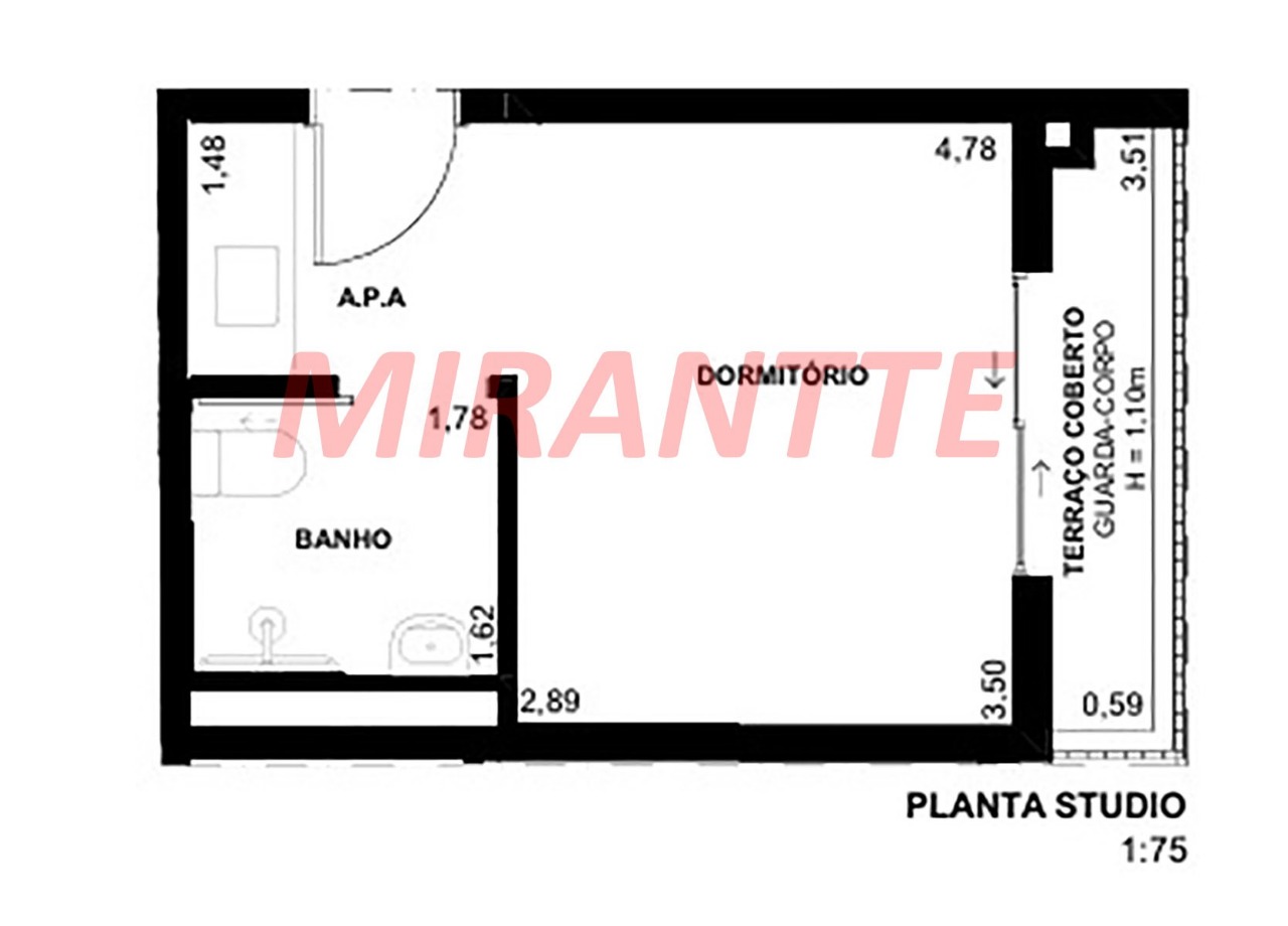 Studio de 22.33m² com 1 quartos em Vila Mariana