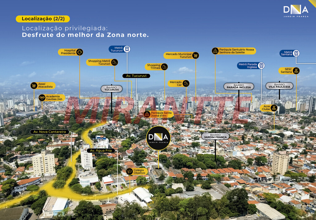 Apartamento de 46m² com 2 quartos em Água Fria