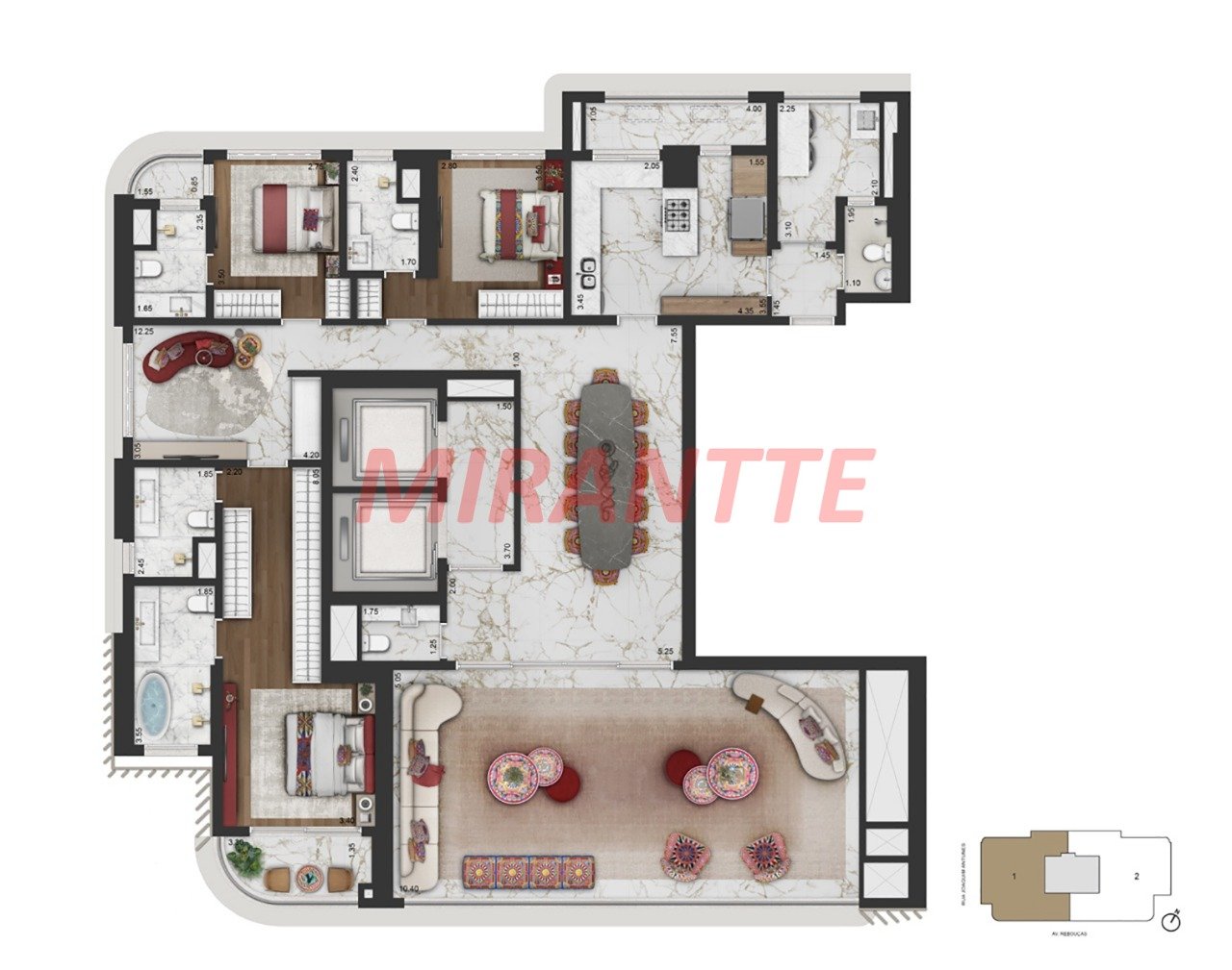 Apartamento de 279m² com 4 quartos em Jardim Europa