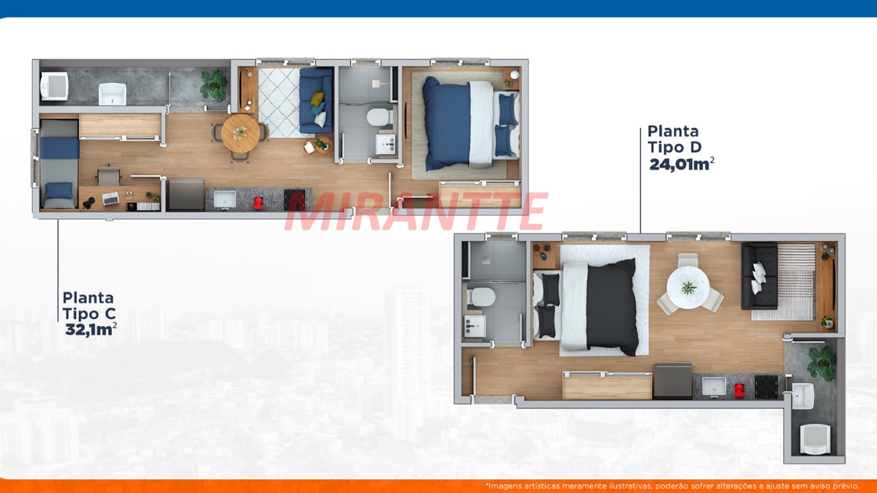 Apartamento de 25.57m² com 1 quartos em Itaberaba