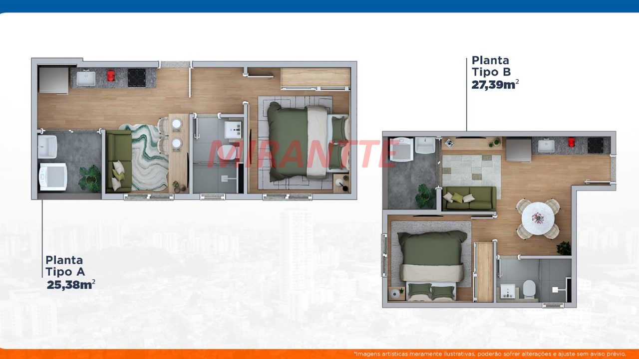 Apartamento de 25.57m² com 1 quartos em Itaberaba
