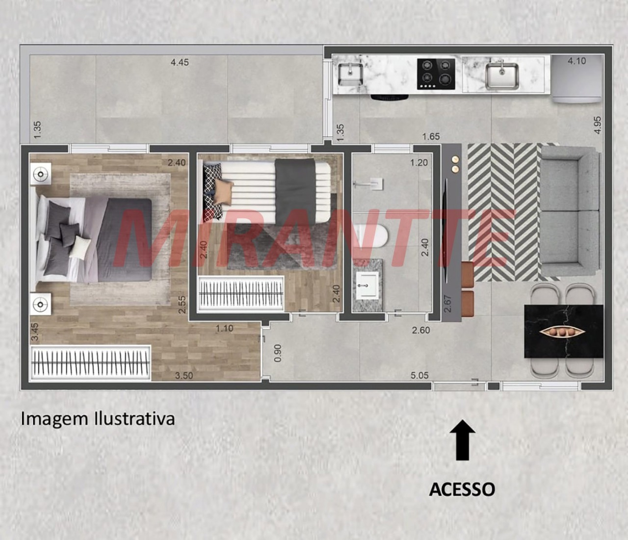 Apartamento de 45m² com 1 quartos em Tucuruvi