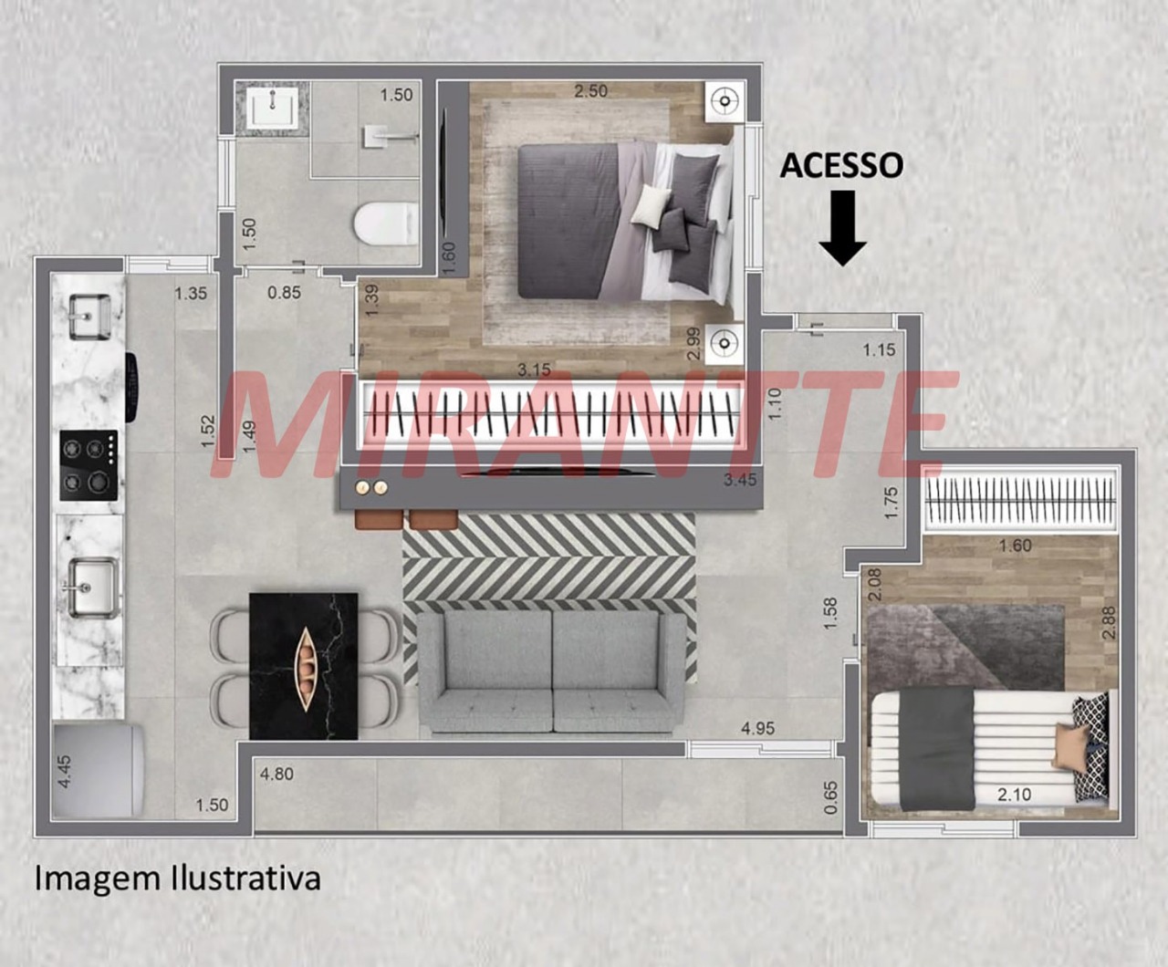 Apartamento de 45m² com 1 quartos em Tucuruvi
