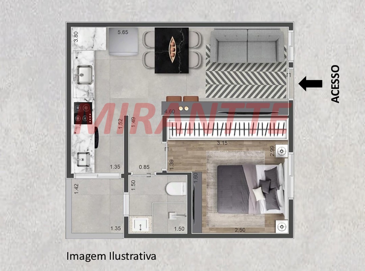 Apartamento de 45m² com 1 quartos em Tucuruvi