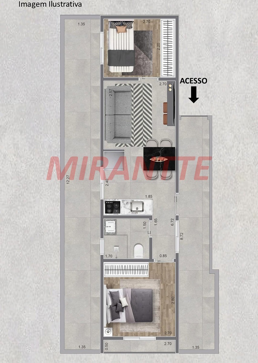 Apartamento de 45m² com 1 quartos em Tucuruvi