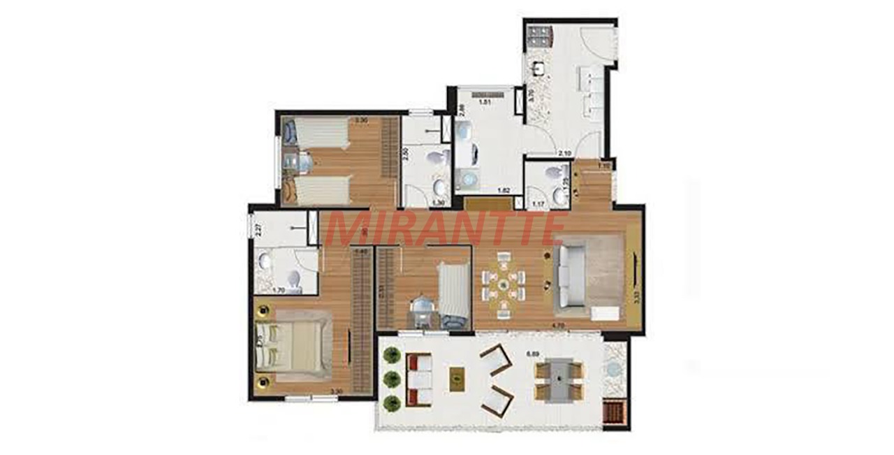 Apartamento de 100m² com 3 quartos em Tatuapé