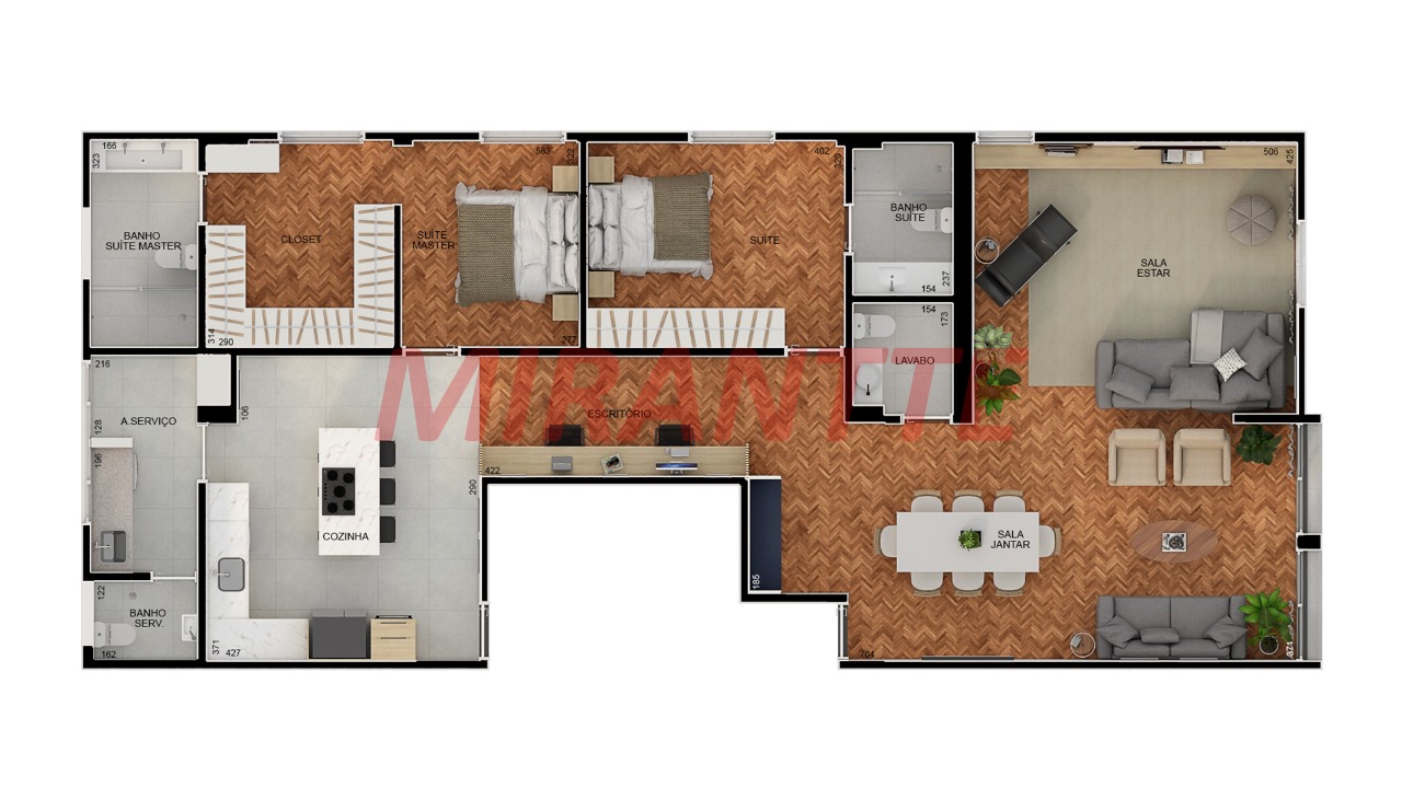 Apartamento de 142.96m² com 2 quartos em Cerqueira César