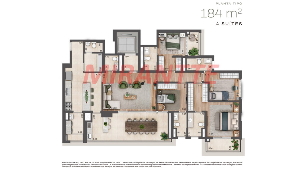 Apartamento de 276m² com 4 quartos em Santo Amaro