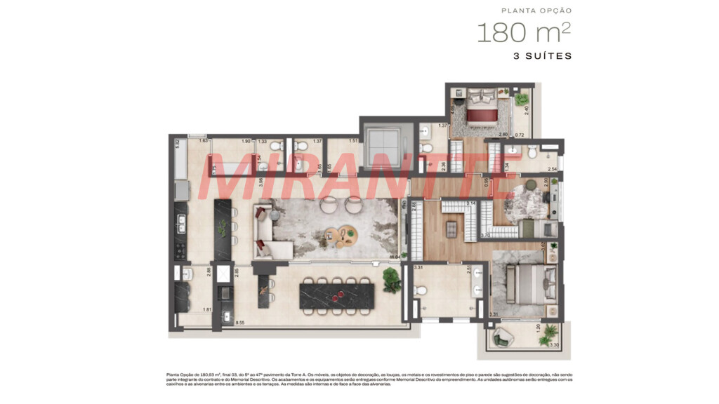 Apartamento de 184m² com 4 quartos em Santo Amaro