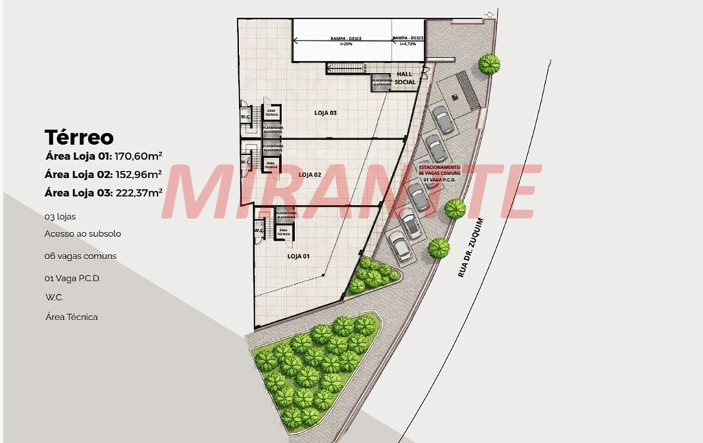 Comercial de 961m² em Santana