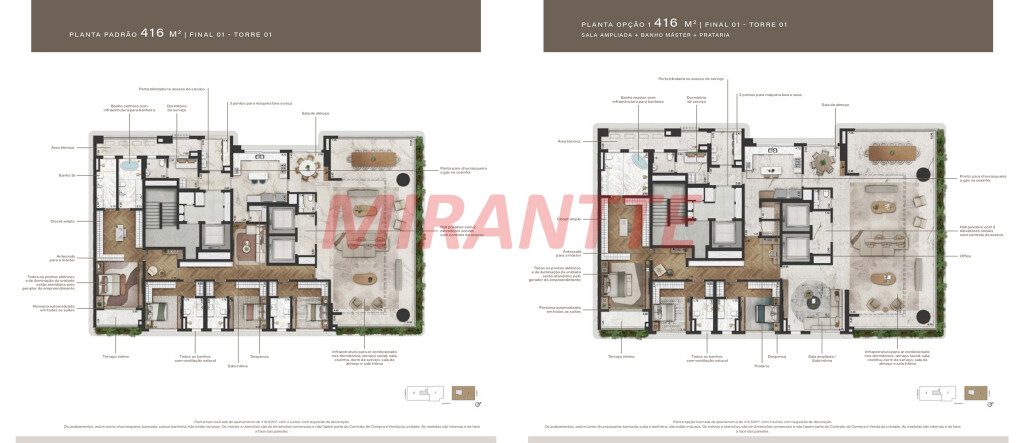Cobertura duplex de 770m² com 4 quartos em Moema