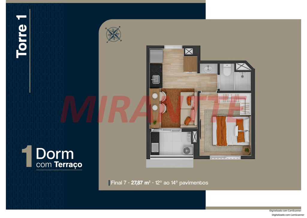 Apartamento de 54m² com 2 quartos em Jardim São Paulo