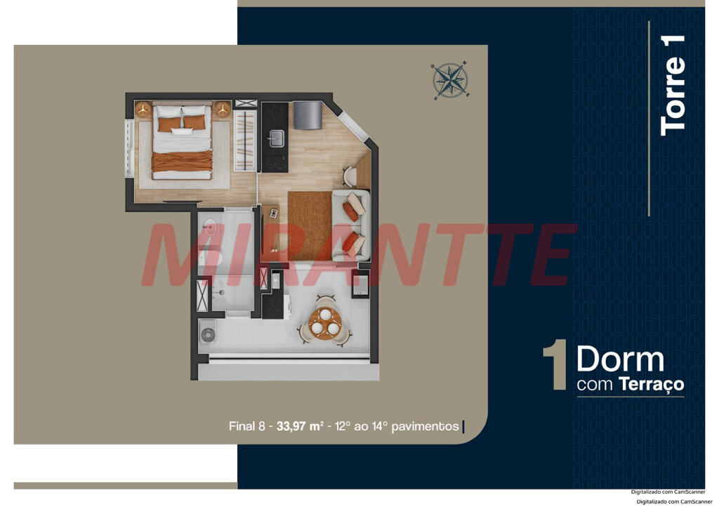Apartamento de 74m² com 2 quartos em Jardim São Paulo