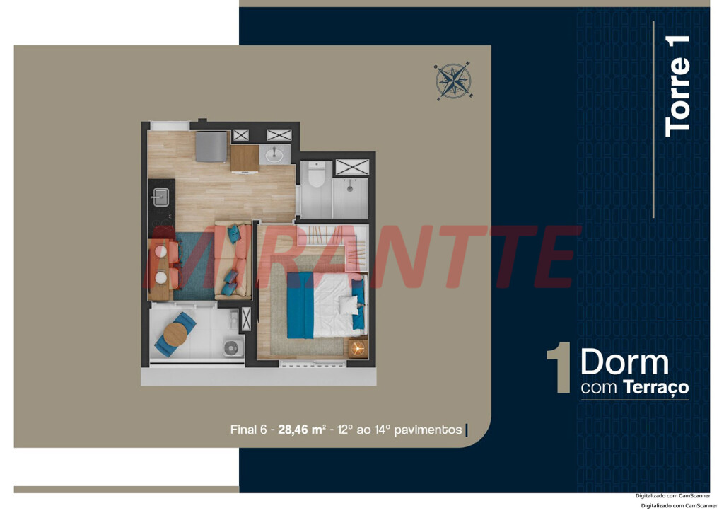Apartamento de 74m² com 2 quartos em Jardim São Paulo
