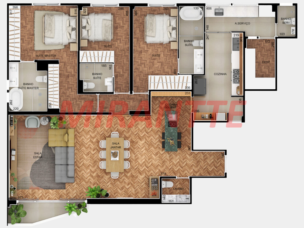 Apartamento de 168m² com 3 quartos em Jardim Paulista