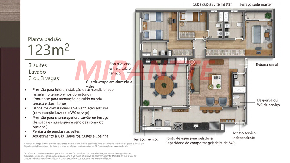 Apartamento de 248m² com 3 quartos em Perdizes