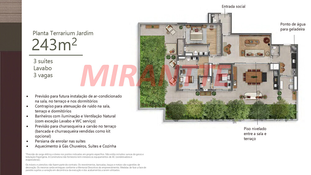 Apartamento de 248m² com 3 quartos em Perdizes