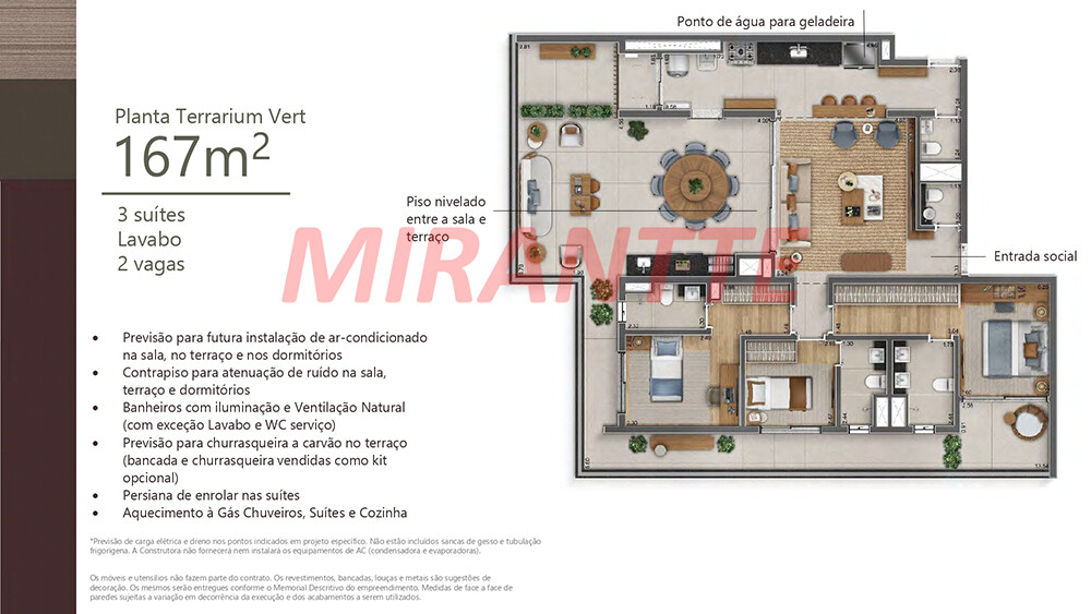 Apartamento de 248m² com 3 quartos em Perdizes
