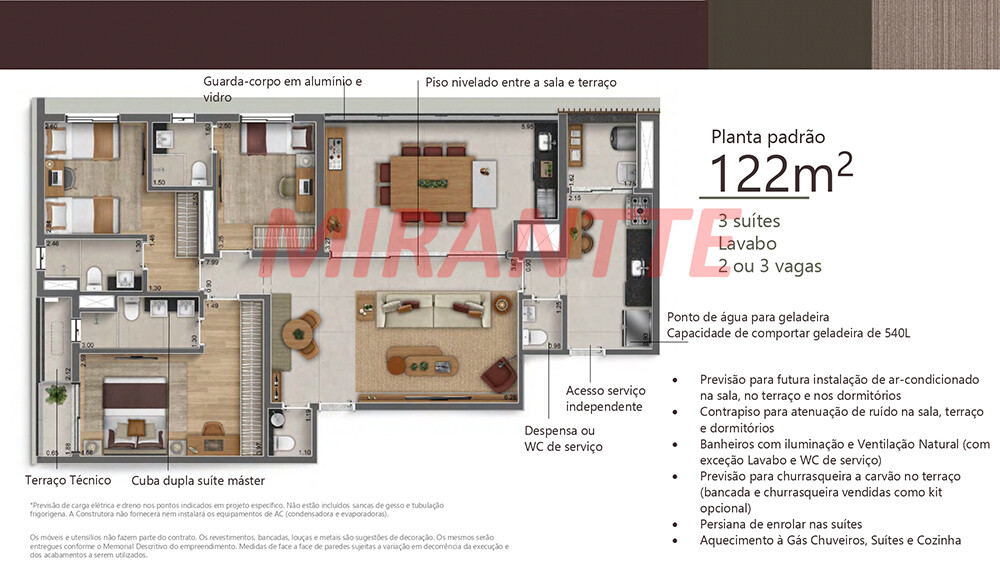 Apartamento de 248m² com 3 quartos em Perdizes