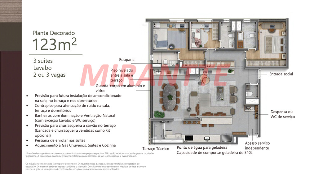 Apartamento de 248m² com 3 quartos em Perdizes