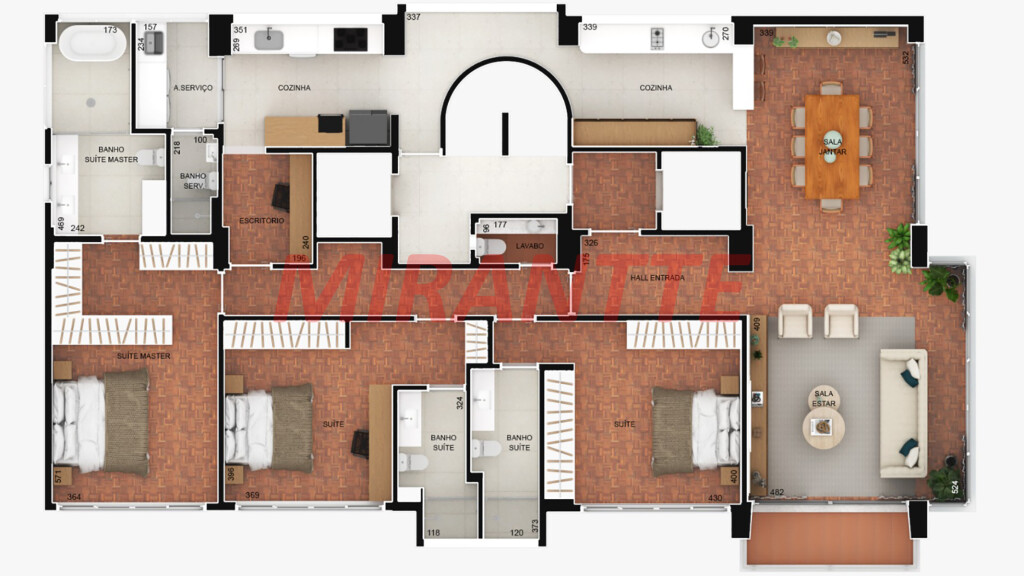 Apartamento de 210m² com 3 quartos em Higienópolis