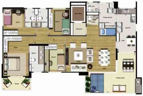 Apartamento de 162m² com 4 quartos em Lapa